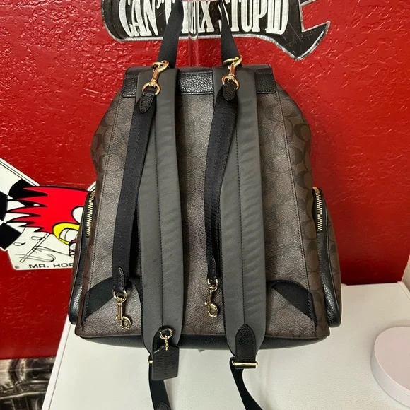 Coach Dual-Tone Black and Brown Diaper Backpack - Picture 6 of 13